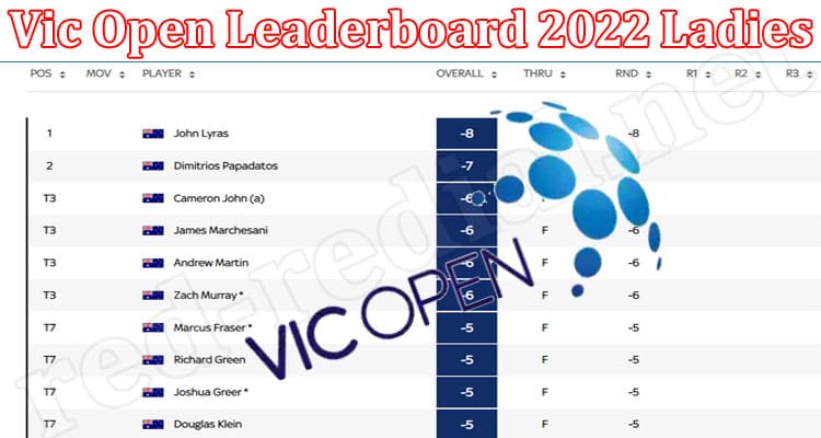 Latest News Vic Open Leaderboard 2022 Ladies