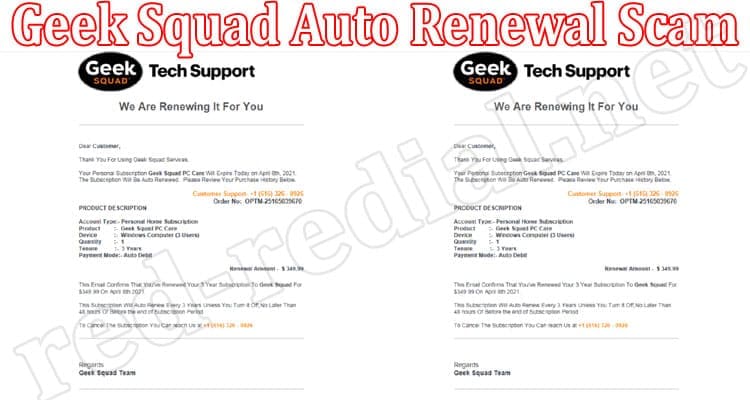 latest news Geek Squad Auto Renewal Scam