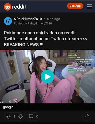Why is the video of Pokimane trending on the internet