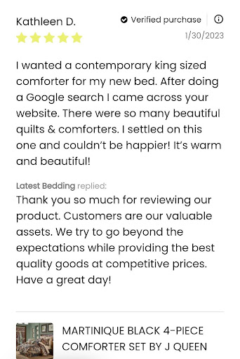 Latest Bedding  Product reviews by customers 