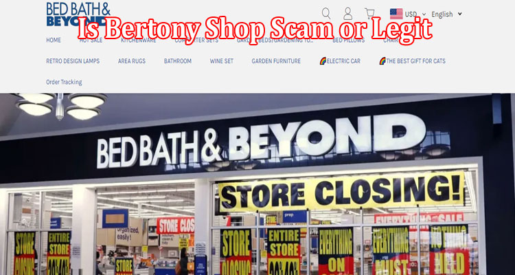 Bertony Shop onlinen website reviews